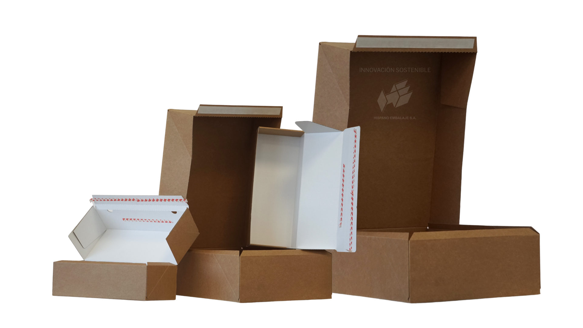 Cajas con cinta adhesible para devoluciones